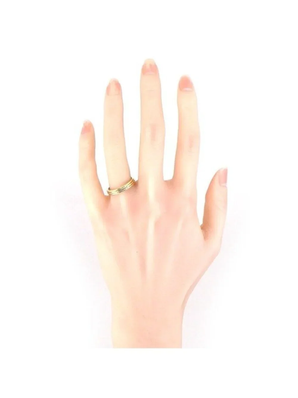 Cartier Ring Vendome Trinity Wedding Three Color 18K Pink Gold 18K White 18K